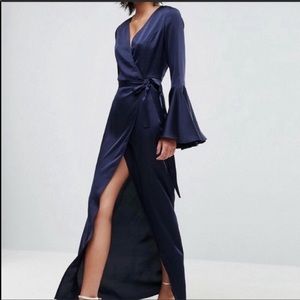 ASOS Bell Sleeve Wrap Maxi Dress Prom Dress